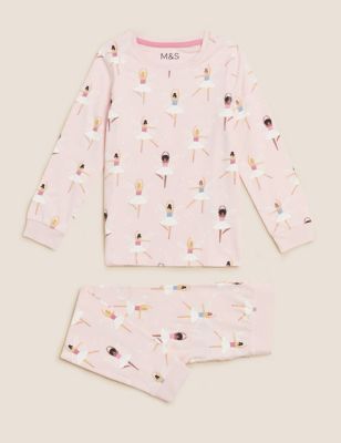 Cotton Rich Ballerina Print Pyjamas (12 Mths - 7 Yrs)