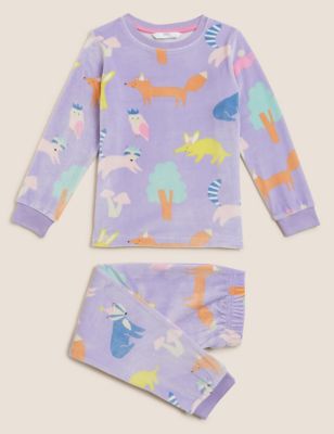 Velour Woodland Pyjamas (12 Mths - 7 Yrs)