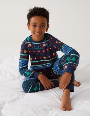 Gorgeya Boys Pyjamas Kids Pjs Dinosaur Print 100% Cotton Toddler Boys Outfits Short Sleeve 2 Pieces Summer Sleepwear Shirts and Pants 1-7 Years 