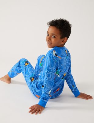 MIXIDON Boys Short Pyjamas Sets Kids Digger Pjs for Boy Short Sleeved Nightwear Sleepwear Summer 2 Pieces Outfits Age 1-10 Years 
