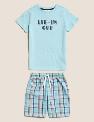 Pure Cotton Lie-In Cub Short Pyjama (1-16 Yrs)