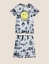 Короткий пижамный комплект SmileyWorld® с принтом Tie Dye