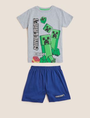 Cotton Rich Minecraft™ Short Pyjama (4-16 Yrs)