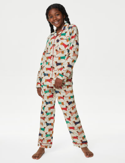 Kids' Sausage Dog Family Christmas Pyjama Set (1-16 Yrs) 9 of 30