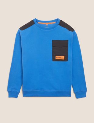 Cotton Rich Pocket Detail Sweatshirt (6-16 Yrs)