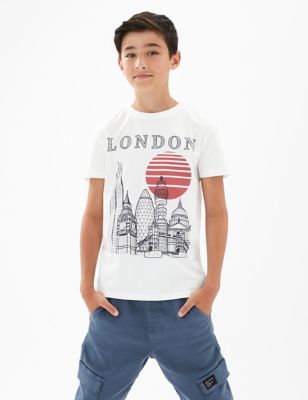Pure Cotton London Graphic T-Shirt (6-16 Yrs)