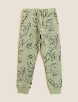 Cotton Rich Marble Print Joggers (6-16 Yrs)