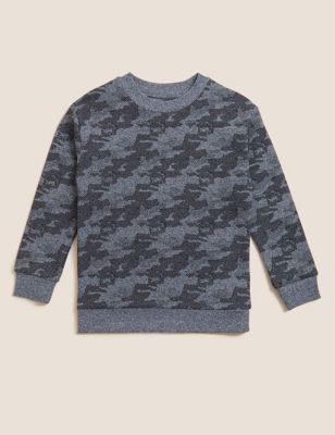Cotton Rich Camouflage Sweatshirt (6-16 Yrs)