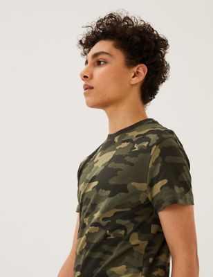 Pure Cotton Camouflage T-Shirt (6-16 Yrs)