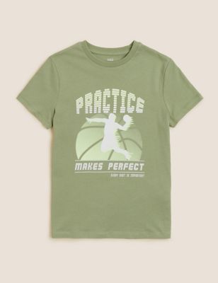 Pure Cotton Basketball T-Shirt (6-16 Yrs)