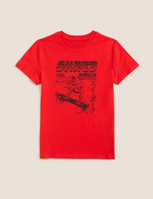 Pure Cotton Dinosaur Print T-Shirt (6-16 Yrs)