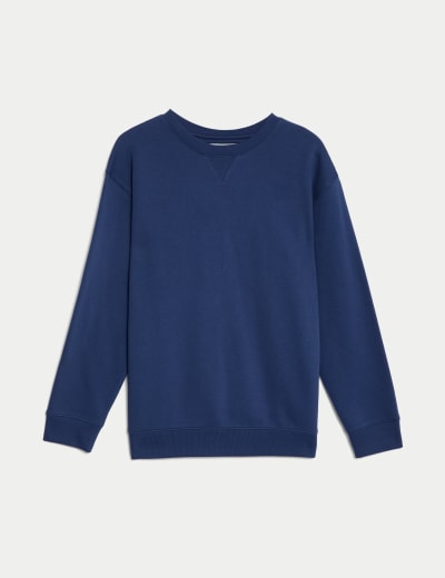 Navy blue discount ombre cotton sweatshirt