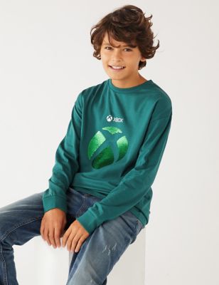 Pure Cotton Reversible Sequin Xbox™ Top (6 - 16 Yrs)