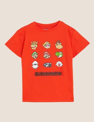 Pure Cotton Super Mario T-Shirt (6-16 Yrs)