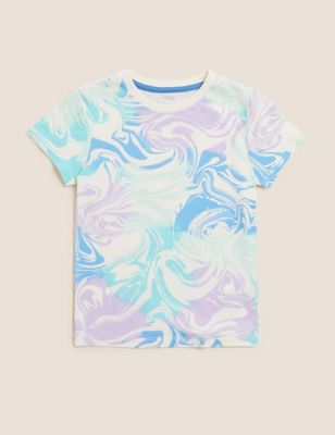 Pure Cotton Marble Print T-Shirt (2-7 Yrs)