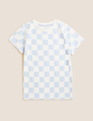 Pure Cotton Checkerboard T-Shirt (2-7 Yrs)