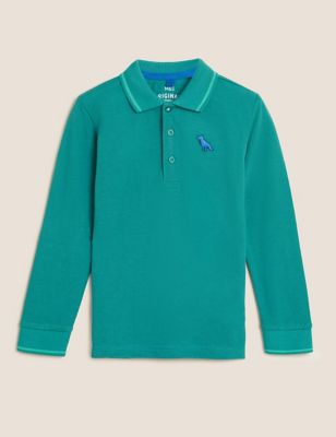 Pure Cotton Dinosaur Polo Shirt (2-7 Yrs)