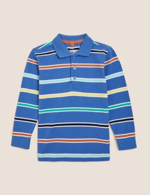 Pure Cotton Striped Polo Shirt (2-7 Yrs)