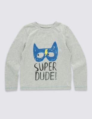 

Футболка из чистого хлопка Super Dude для мальчика 3 мес - 5 лет