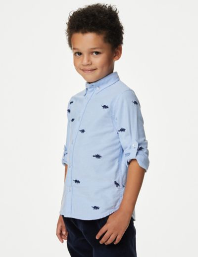 Pure Cotton Striped Oxford Shirt (2-8 Yrs), M&S Collection