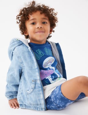 boys denim jacket with hood