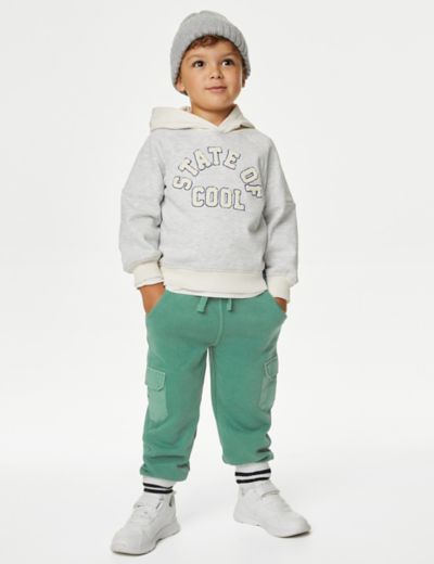 Pure Cotton Fleece Lined Hoodie, M&S Collection