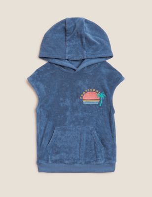 Cotton Rich Towelling Hooded Top (2-7 Yrs)
