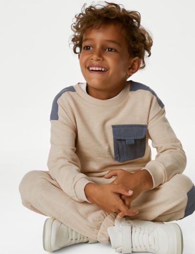 Pure Cotton Utility Joggers (2-8 Yrs)
