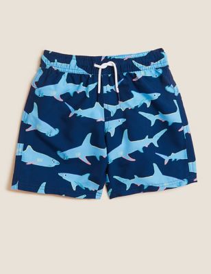 Shark Print Swim Shorts (2-7 Yrs)