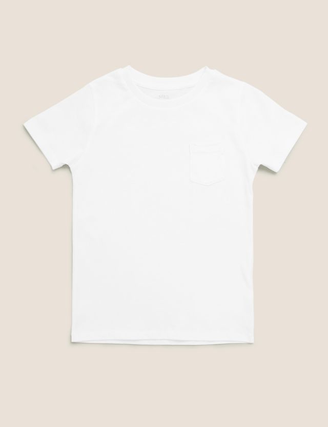 2Pk Unisex Pure Cotton School T-Shirts (2-16 Yrs) | M&S Collection | M&S
