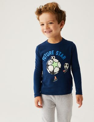 Pure Cotton Football Top (2-7 Yrs)