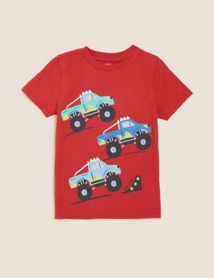 Pure Cotton Monster Truck T-Shirt (2-7 Yrs)