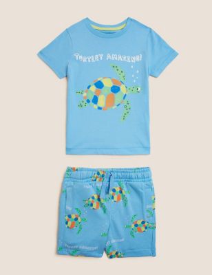 Cotton Rich Turtle Top & Bottom Outfit (2-7 Yrs)