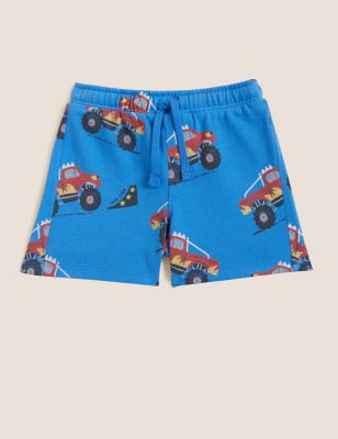 Cotton Rich Monster Truck Print Shorts (2-7 Yrs)