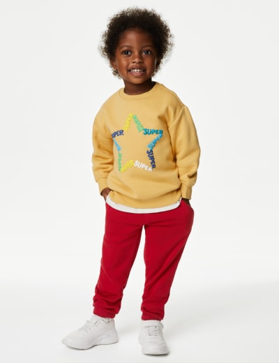 Cotton Rich Dinosaur Sweatshirt (2-8 Yrs), M&S Collection