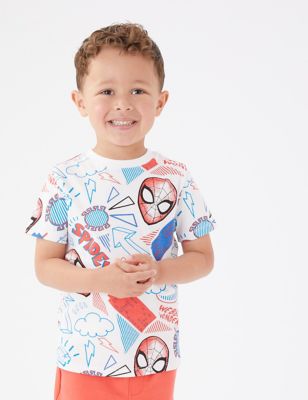 2pk Pure Cotton Spider-Man™ T-Shirts (2-7 Yrs)
