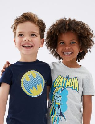 2pk Pure Cotton Batman™ T-Shirts (2-7 Yrs)