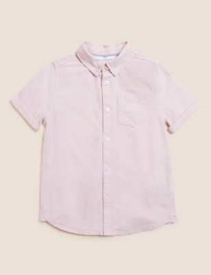 Pure Cotton Short Sleeve Oxford Shirt (2 - 7 Yrs)