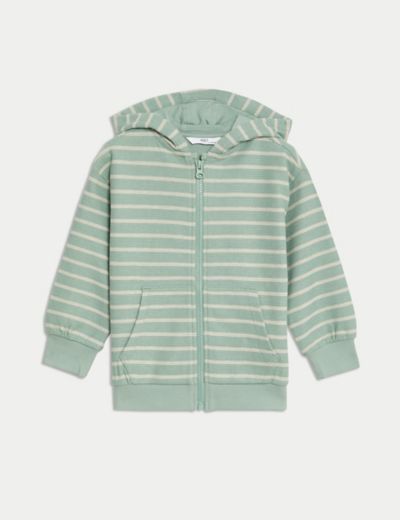 Cotton Rich Turtle Zip Hoodie (2-8 Yrs) | M&S Collection | M&S