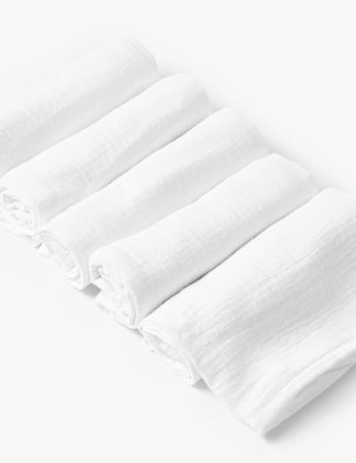 5pk Pure Cotton Muslin Squares 13 of 16