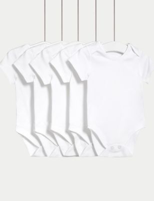5pk Pure Cotton Bodysuits (5lbs - 3 Yrs)