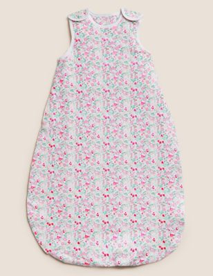 Pure Cotton Floral 1.5 Tog Sleeping Bag (0 - 36 Mths)