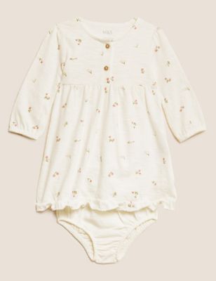 2pc Pure Cotton Dress & Knicker Outfit (7lbs - 12 Mths)