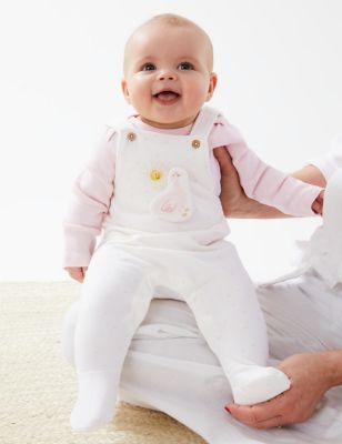 2pc Cotton Dungaree Outfit (7lbs - 12 Mths)