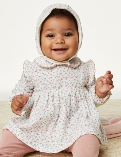 Pure Cotton Christening Romper 7 lbs 1 Yr M S Collection M S