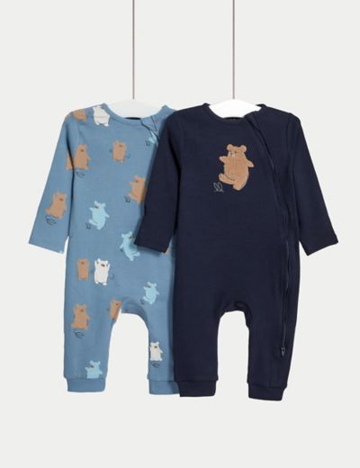 Buy Neutral Bunny Delicate Appliqué Baby Sleepsuits 3 Pack (0-2yrs) from  the Next UK online shop