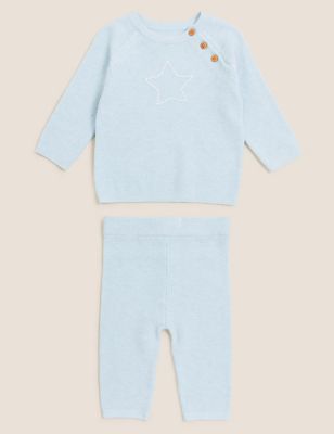 2pc Pure Cotton Star Oufit (7lbs-12 Mths)