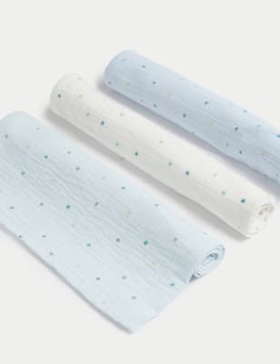 5pk Pure Cotton Muslin Squares