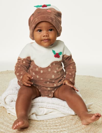 2pc Cotton Rich Christmas Pudding Bodysuit (6½lbs-3 Yrs) 6 of 16