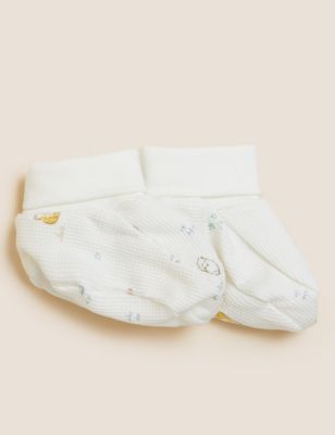 Pure Cotton Winnie the Pooh™ Booties (0-12 Mths)